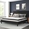 Flash Furniture King Size Black Fabric Platform Bed with Mattress SL-BM10-24-GG - alternate 1